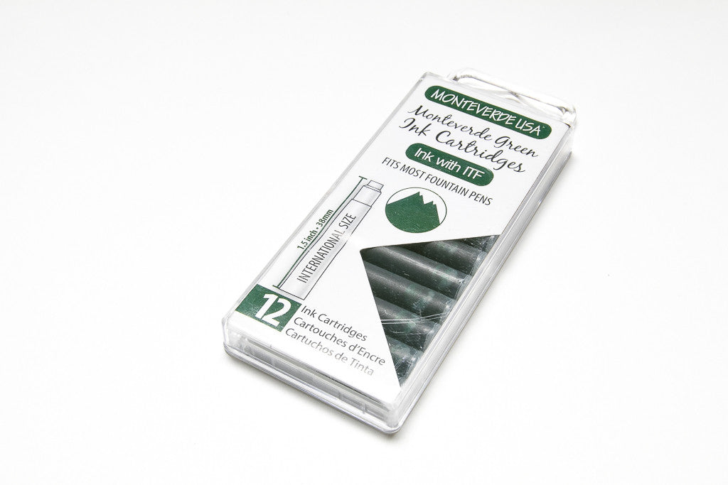 Monteverde, Monteverde Green, Twelve Ink Cartridges