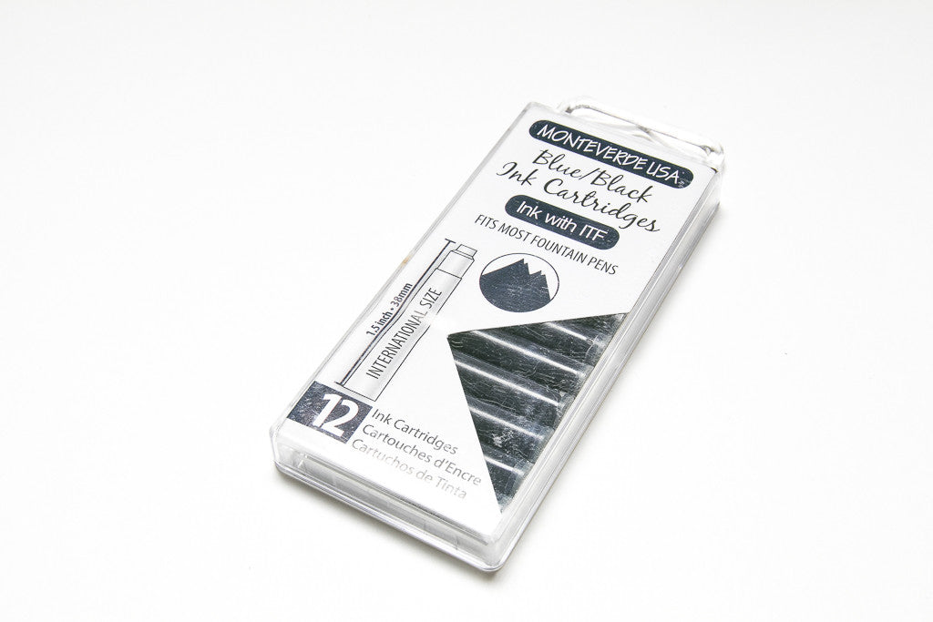 Monteverde, Blue Black, Twelve Ink Cartridges