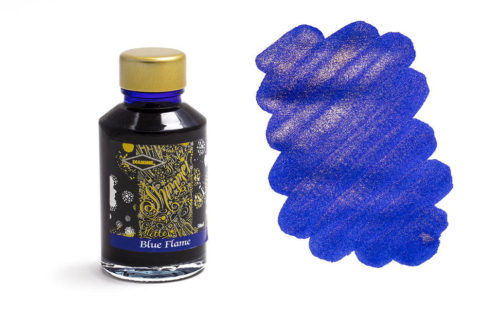 Diamine, Shimmer, Blue Flame, 2ml Ink Sample