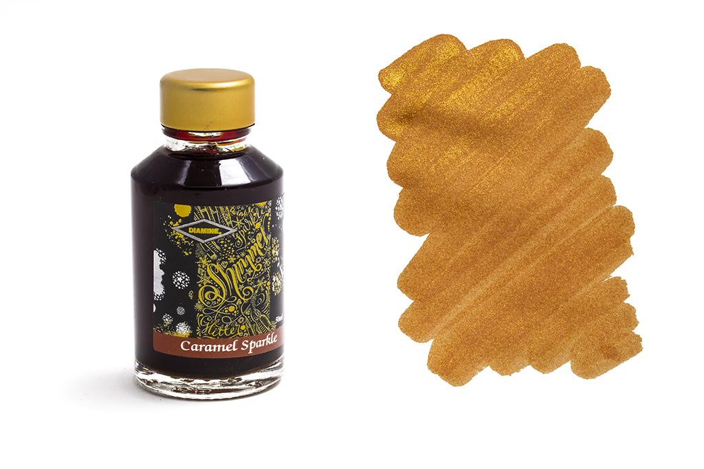 Diamine, Shimmer, Caramel Sparkle, 50ml