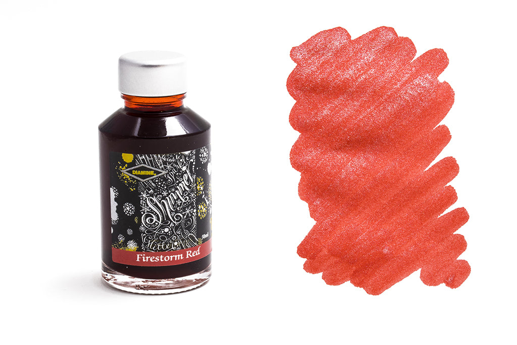 Diamine, Shimmer, Firestorm Red, 50ml