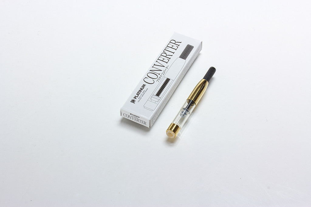 Platinum Fountain Pen Converter, Gold Trim