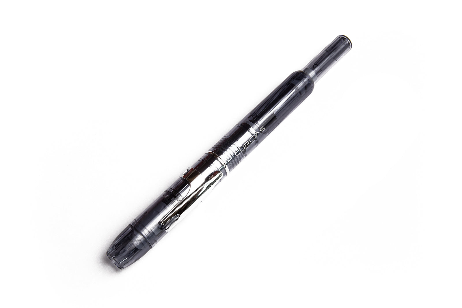 Platinum, Curidas, Graphite Smoke Fountain Pen, Open