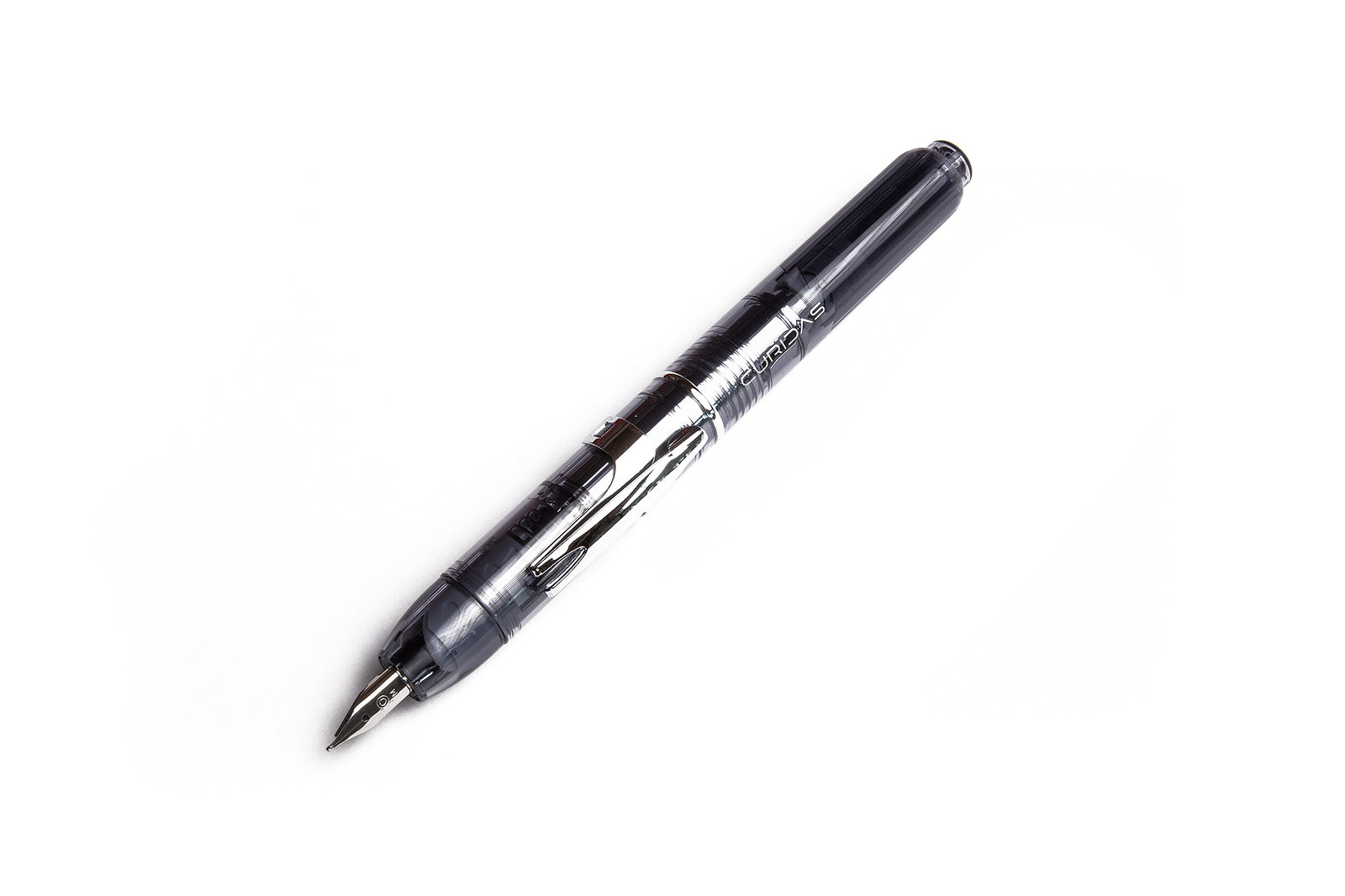 Platinum, Curidas, Graphite Smoke Fountain Pen, Open