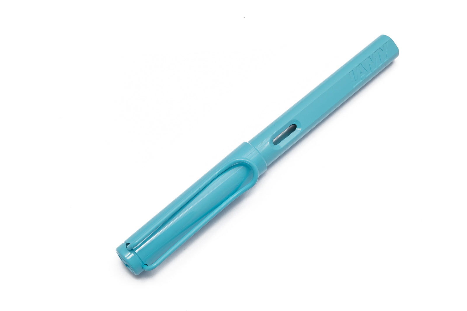 Lamy, Safari, Aqua Sky Fountain Pen, Uncapped