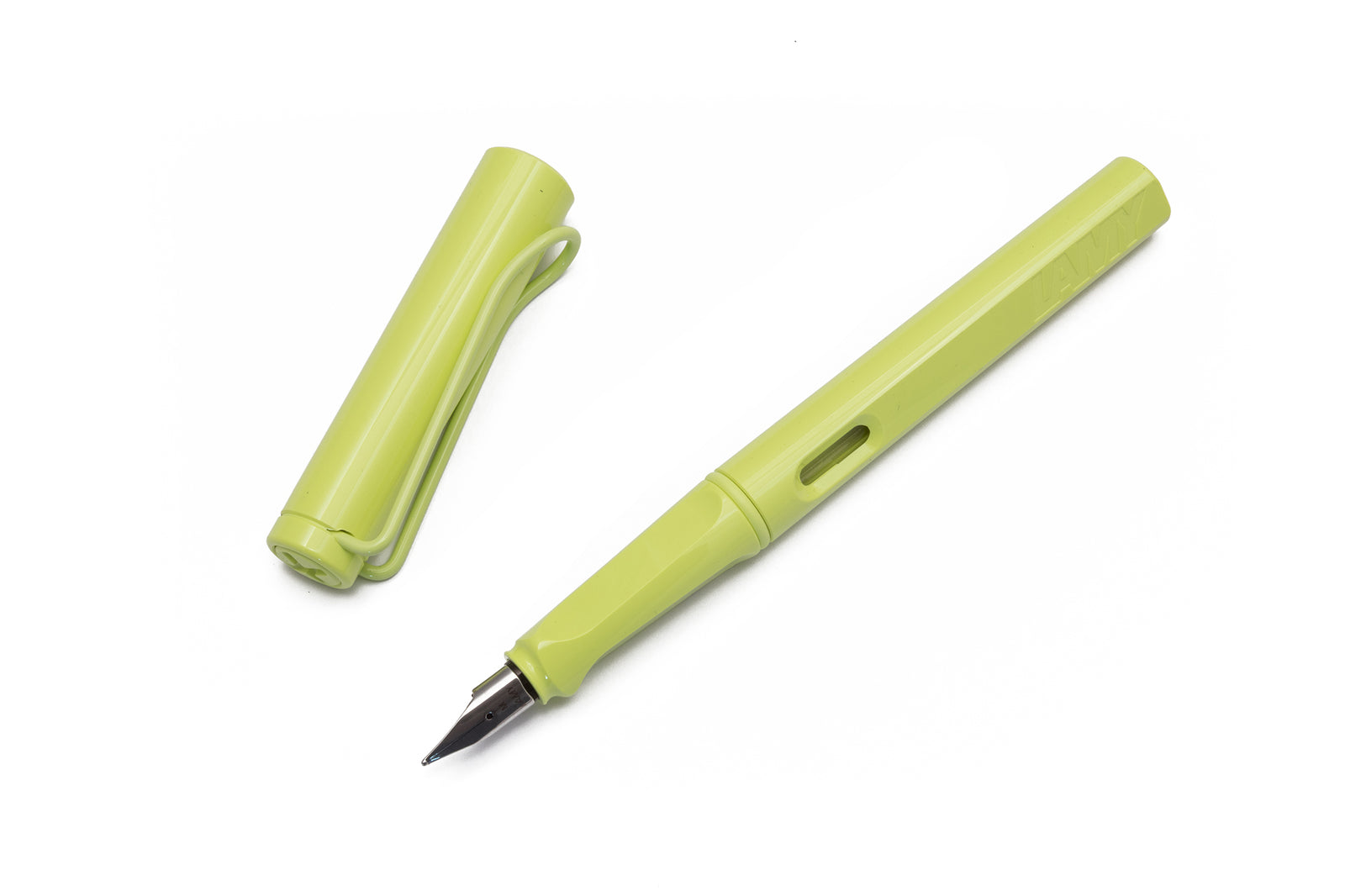 Lamy, Safari, Spring Green Fountain Pen, Uncapped