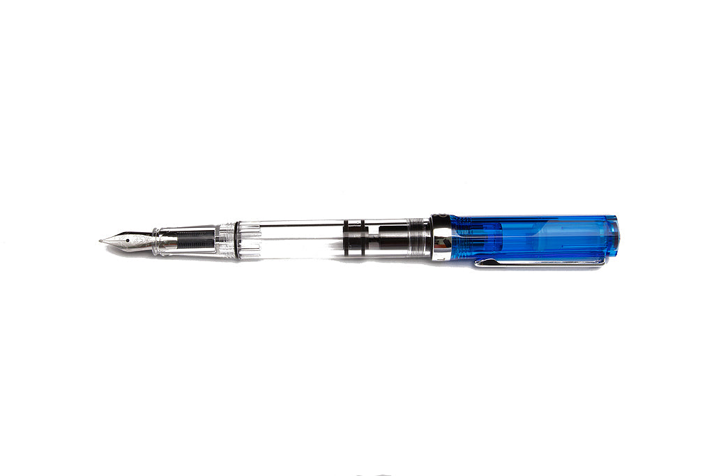 TWSBI, Eco, Transparent Blue Fountain Pen, Capped