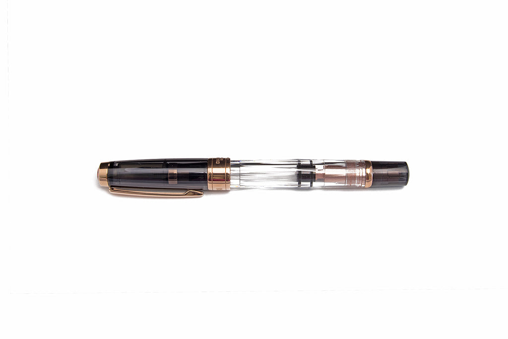 TWSBI Diamond 580 Füllfederhalter – Smoke Rose Gold II | EF-Feder | Kolbenfüller Mit Polycarbonat-Gehäuse