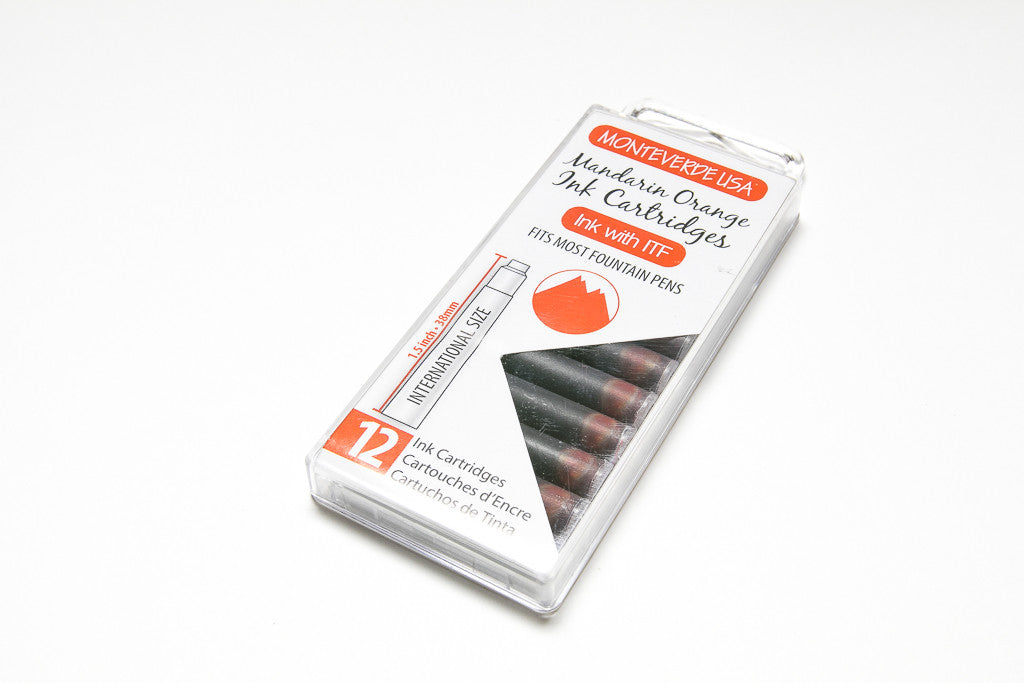 Monteverde, Manderin Orange, Twelve Ink Cartridges