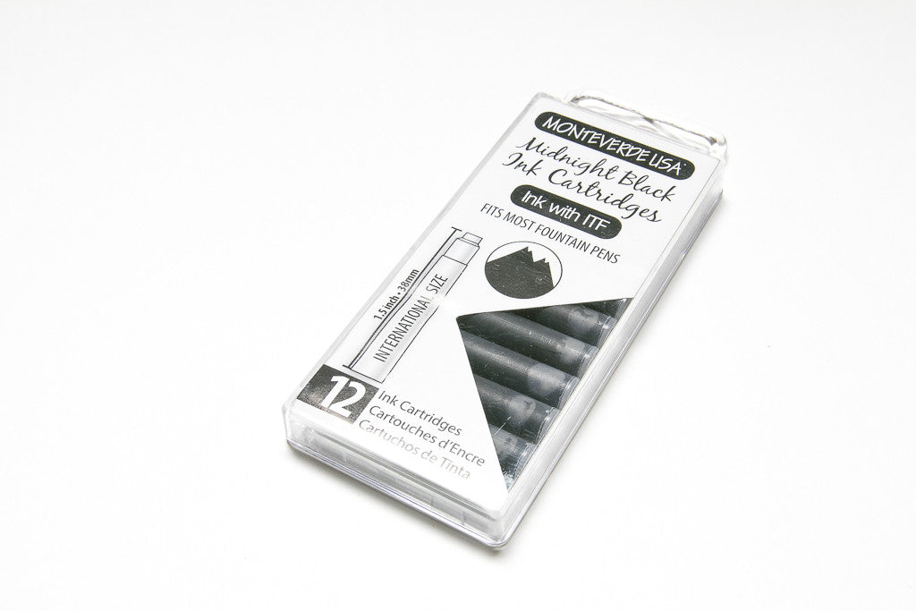 Monteverde, Midnight Blue, Twelve Ink Cartridges