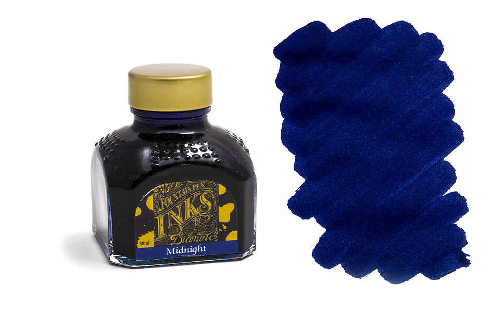 Midnight Ink Color Diamine,Midnight Fountain Pen Ink Sample | Knight's Writing Co ...
