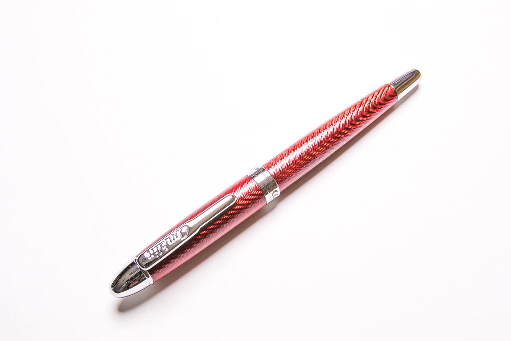 Conklin, Herringbone Fountain Pen, Burgundy, Posted