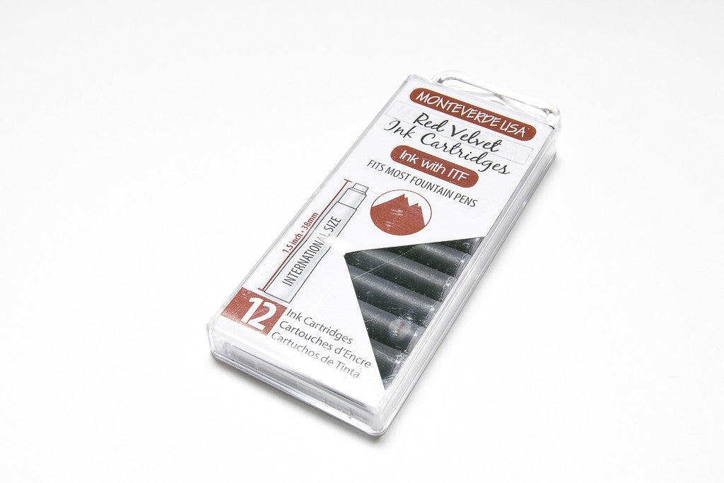 Monteverde, Red Velvet, Twelve Ink Cartridges
