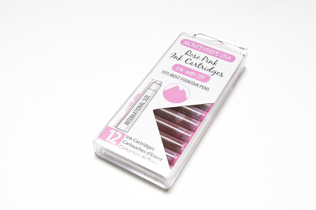 Monteverde, Rose Pink, Twelve Ink Cartridges