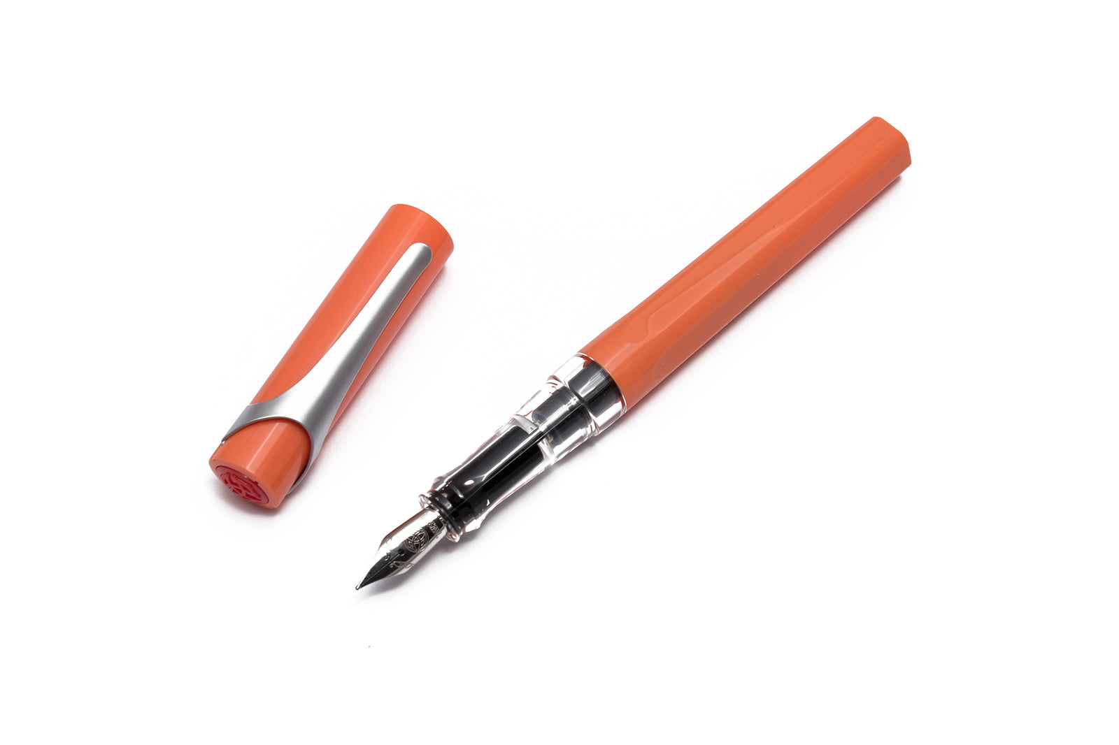 TWSBI, SWIPE, Salmon Fountain Pen, Uncapped