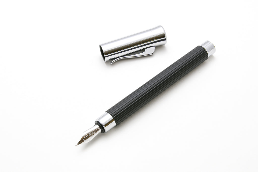 Graf Von Faber-Castell Stylo Roller Tamitio - Noir Mat Avec Détails Argentés - Pointe De Précision - Écriture Luxueuse