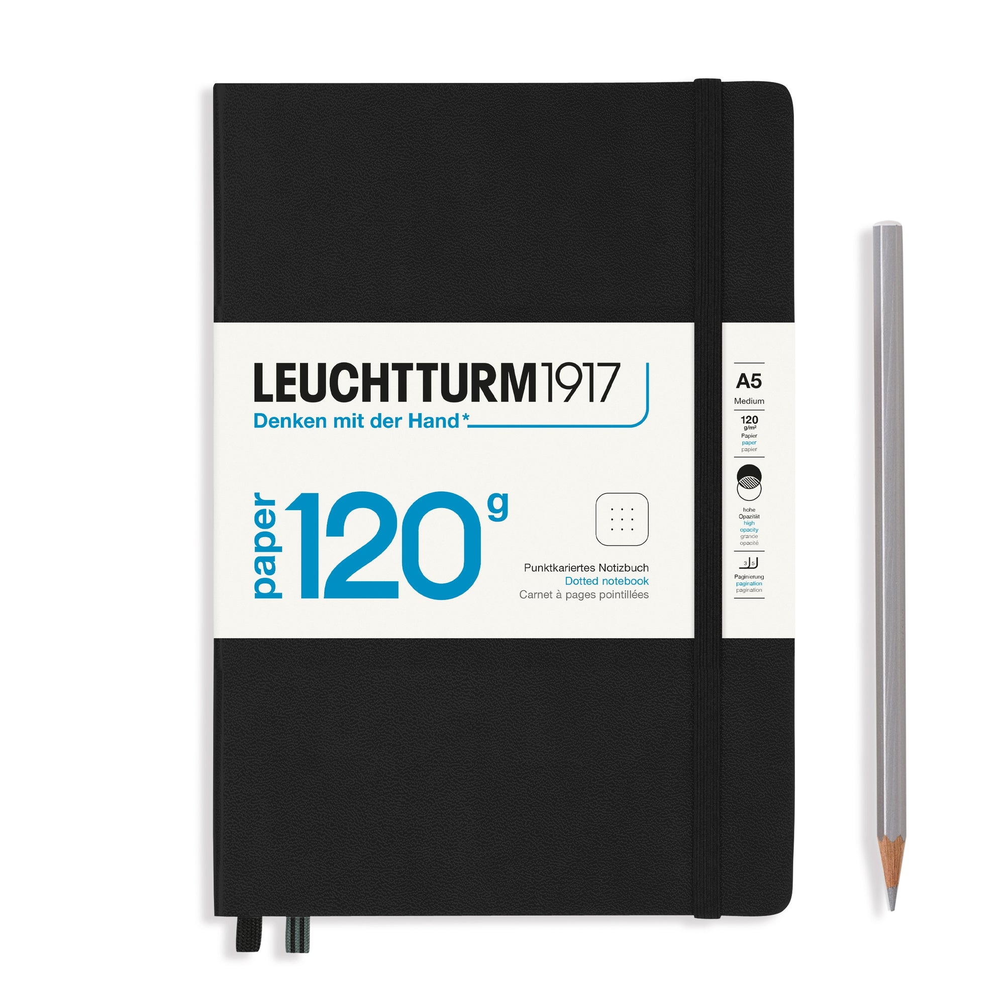 Leuchtturm1917, 120g Notebook Edition, A5, 203 Pages, Black