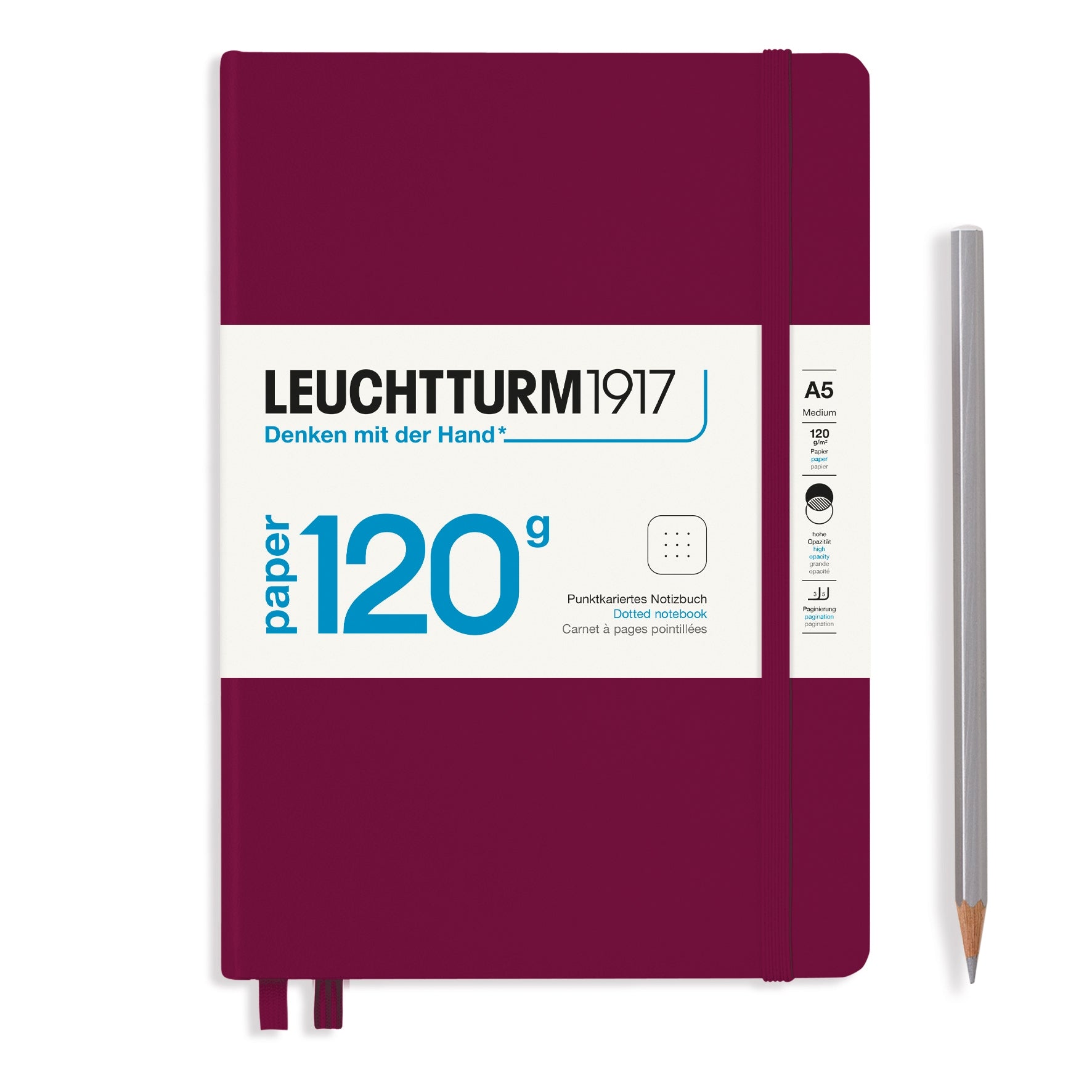 Leuchtturm1917, 120g Notebook Edition, A5, 203 Pages, Port Red