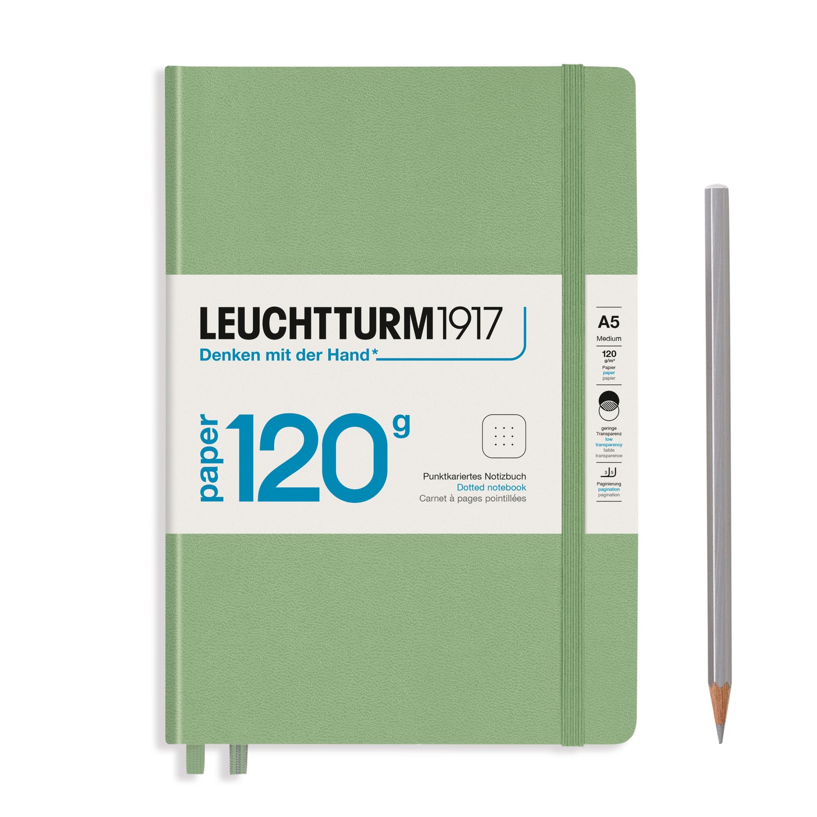 Leuchtturm1917, 120g Notebook Edition, A5, 203 Pages, Sage