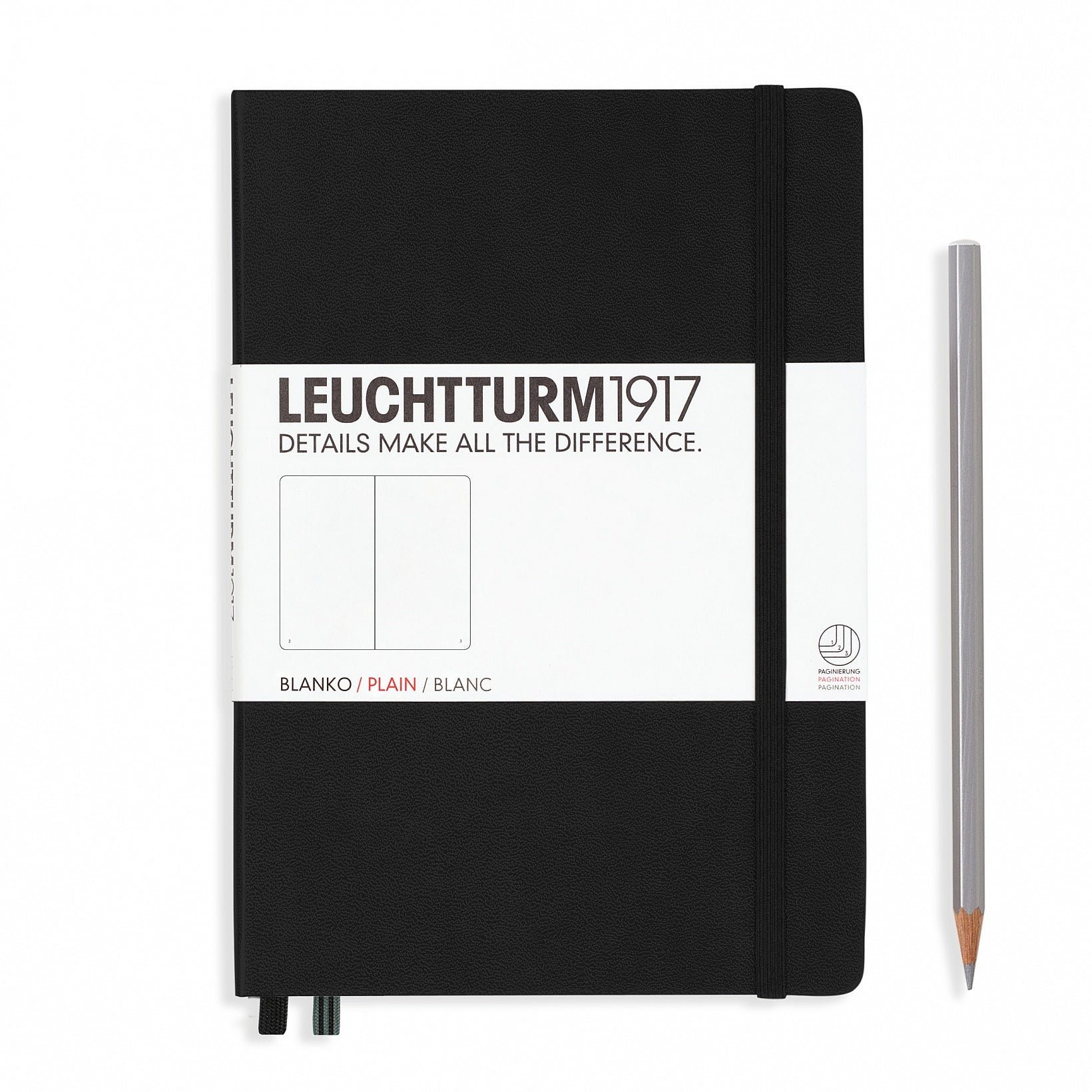 Leuchtturm1917, Hardcover Notebook, A5, 251 Pages, Black