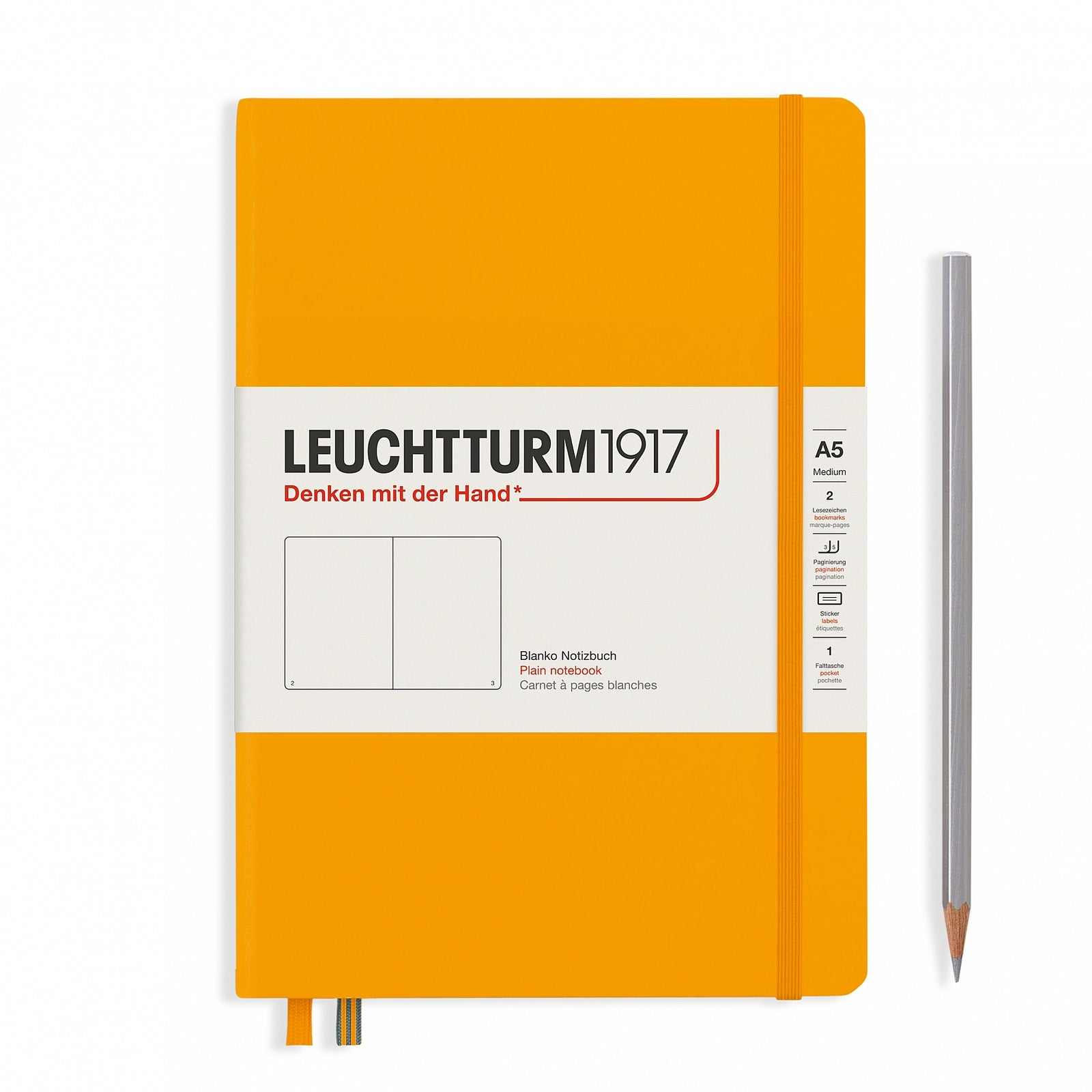 Leuchtturm1917, Hardcover Notebook, A5, 251 Pages, Rising Sun